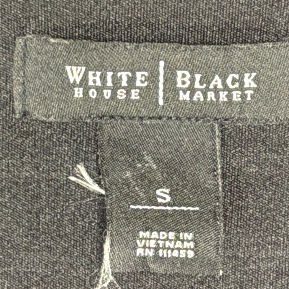 White House Black Market Striped Ruched Sheath Dress Black White Square Neck S - Picture 3 of 8